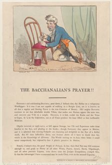 The Bacchanalian's Prayer!!, June 4, 1801., June 4, 1801. Creator: Thomas Rowlandson