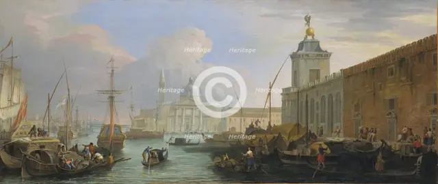 The Bacino, Venice, with the Dogana and a Distant View of the Isola di San Giorgio, ca. 1709. Creator: Luca Carlevarijs.