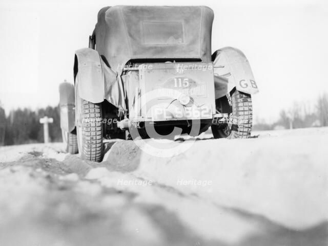 The back of an Invicta 4.5 litre S Type, Monte Carlo Rally, 1933. Artist: Unknown
