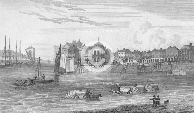 'The Back of Bathing Houses', 1820. Artist: John Shury.