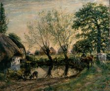 The Back of the Farm - Evening, 1900-1923. Creator: Mark Fisher