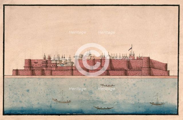 The back view of a large palace or mahal, (between 1800 and 1899?). Creator: Unknown.