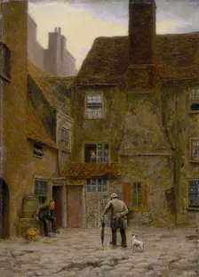 The Back Yard of the Queen's Head Inn, Southwark 1884. Creator: Philip Norman