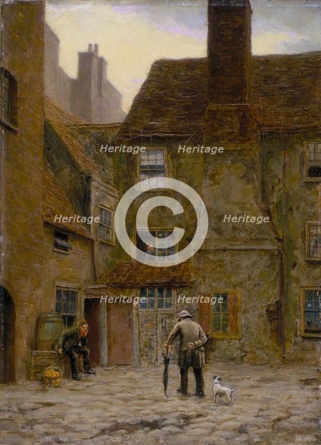 'The Back Yard of the Queen's Head Inn, Southwark', 1884. Creator: Philip Norman.