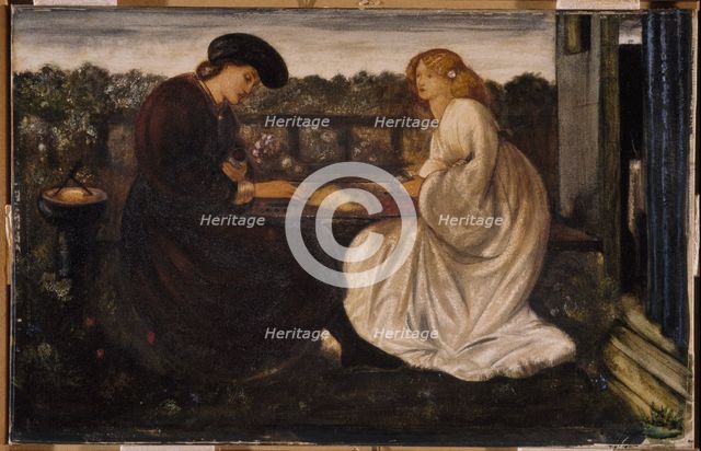 The Backgammon Players, mid-late 19th century. Creator: Sir Edward Coley Burne-Jones.