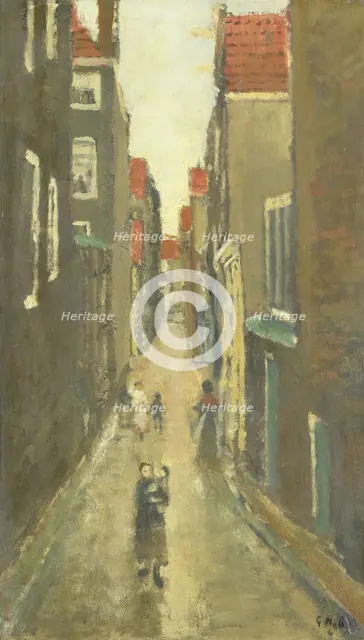 The Baanbrugsteeg looking from the Haarlemmerdijk towards the Vinkenstraat and the Brouwersgracht, c Creator: George Hendrik Breitner.