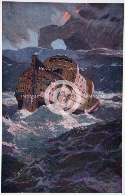 'The Babylonian Deluge', 1915.  Creator: Ernest Wellcousins.
