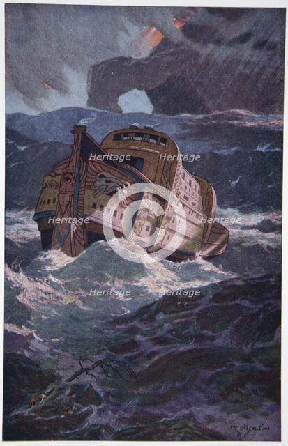 'The Babylonian Deluge', 1915.  Artist: Ernest Wellcousins