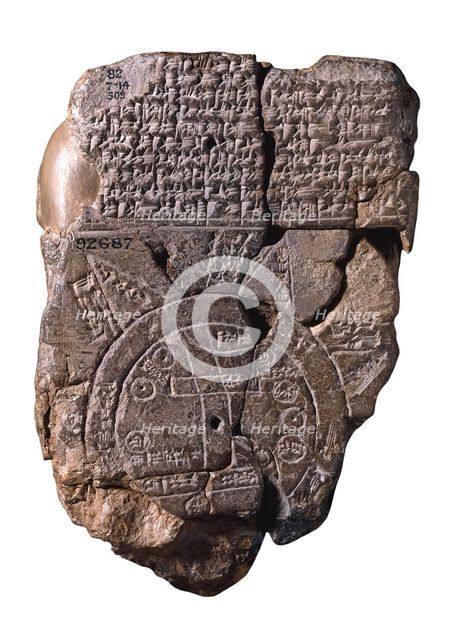 The Babylonian Map of the World, c. 510-c. 500 BC. Artist: Assyrian Art  