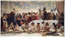 The Babylonian Marriage Market 1915. Artist: Ernest Wellcousins