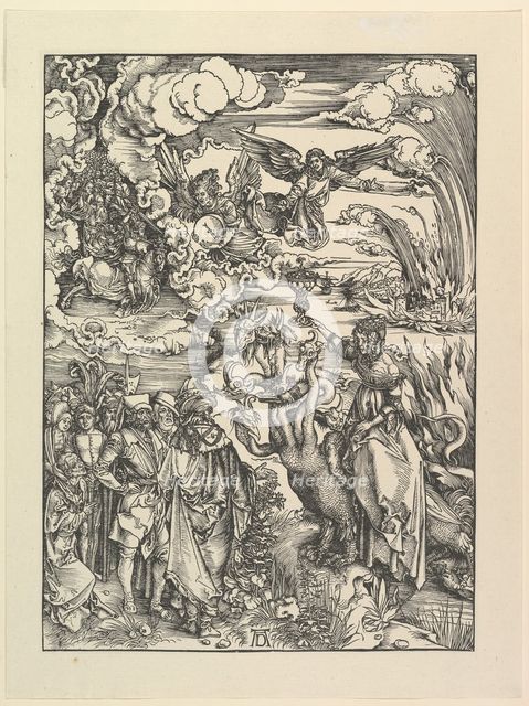 The Babylonian Whore, from The Apocalypse. Facsimile.n.d. Creator: Albrecht Durer.