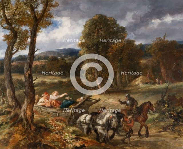 The Baggage Wagon, 1884. Creator: Sir John Gilbert.
