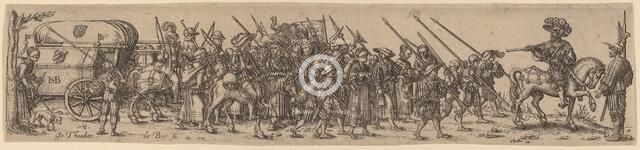 The Baggage Train with the Sergeant-Major. Creator: Johann Theodor de Bry.