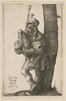 The Bagpiper, 1514. Creator: Albrecht Durer