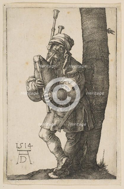The Bagpiper, 1514. Creator: Albrecht Durer.