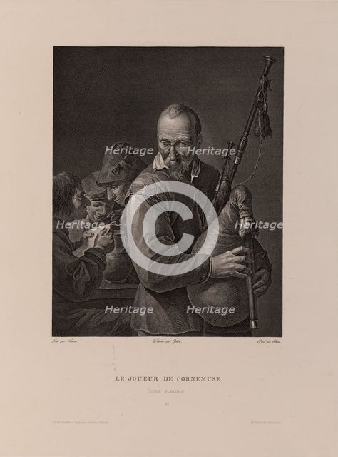 The Bagpiper. Artist: Helman, Isidore Stanislas (1743-1806/9)
