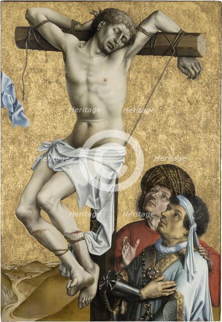 The Bad Thief to the Left of Christ; former exterior wing of the triptych: Saint John the...,c1430. Creator: Master of Flémalle;Robert Campin workshop.