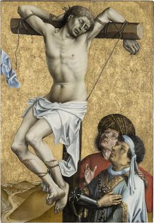 The Bad Thief to the Left of Christ; former exterior wing of the triptych: Saint John the...,c1430. Creator: Master of Flémalle;Robert Campin workshop