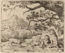 The Badger Sent as Messenger, probably c. 1645/1656. Creator: Allart van Everdingen