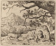 The Badger Sent as Messenger, probably c. 1645/1656. Creator: Allart van Everdingen