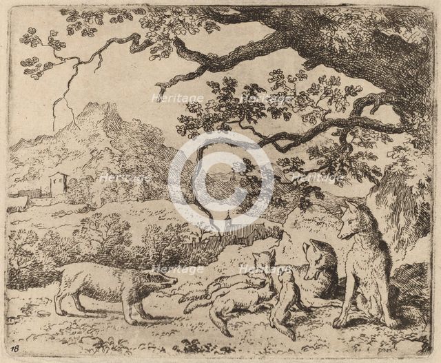 The Badger Sent as Messenger, probably c. 1645/1656. Creator: Allart van Everdingen.