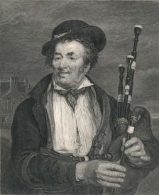 The Bag Piper, from a picture by David Wlkie, R.A. Creator: Augustus Fox