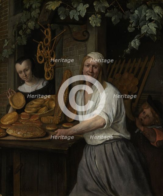 The Baker Arent Oostwaard and his Wife, Catharina Keizerswaard, 1658. Artist: Steen, Jan Havicksz (1626-1679)