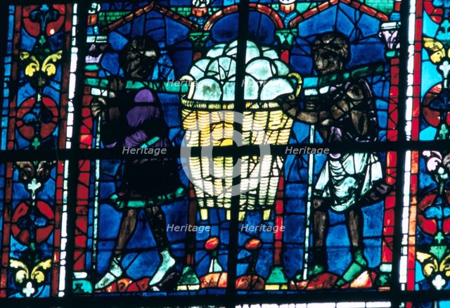The Bakers, stained glass, Chartres Cathedral, France, 1194-1260. Artist: Unknown