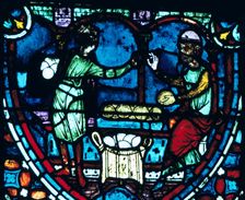 The Bakers, stained glass, Chartres Cathedral, France, 1194-1260