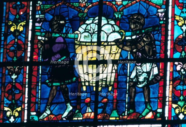 The Bakers, stained glass, Chartres Cathedral, France, 1194-1260. Artist: Unknown