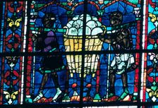 The Bakers, stained glass, Chartres Cathedral, France, 1194-1260