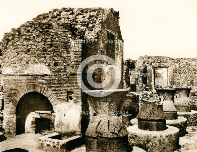The bakery and mill, Pompeii, Italy, c1900s. Creator: Unknown.