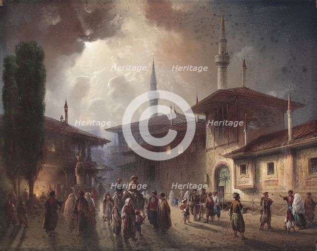 The Bakhchisaray Khan's Palace, 1857. Artist: Bossoli, Carlo (1815-1884)