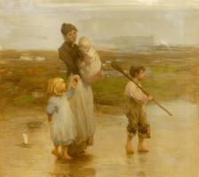 The Bait Gatherers, 1895. Creator: Thomas Austen Brown