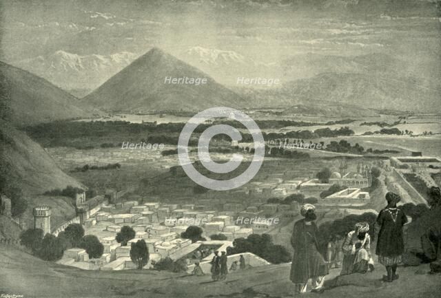 'The Bala Hissar and City of Kabul from the Upper Part of the Citadel', c1842, (1901). Creator: James Atkinson.