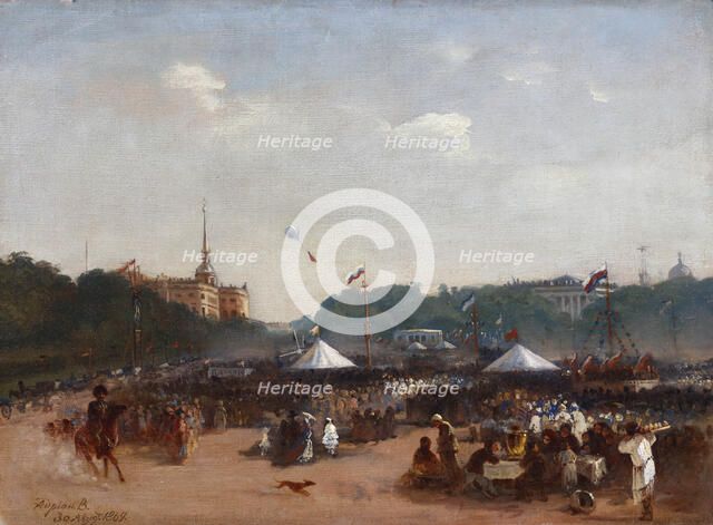 The Balagans on the Field of Mars in Saint Petersburg, 1869.