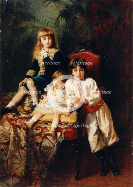 'The Balashov's Children', 1880. Artist: Konstantin Makovsky