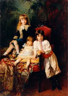 The Balashov's Children 1880. Artist: Konstantin Makovsky