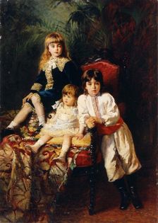 The Balashov's Children 1880. Artist: Konstantin Makovsky