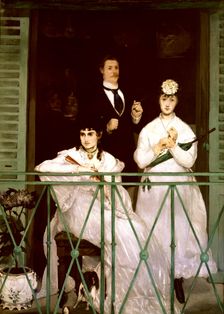 The Balcony 1869, first exhibited in Paris at the Salon of 1869