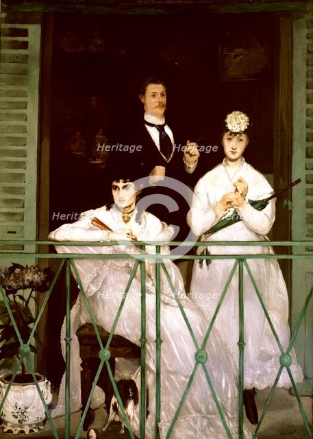 The Balcony', 1869, first exhibited in Paris at the Salon of 1869.