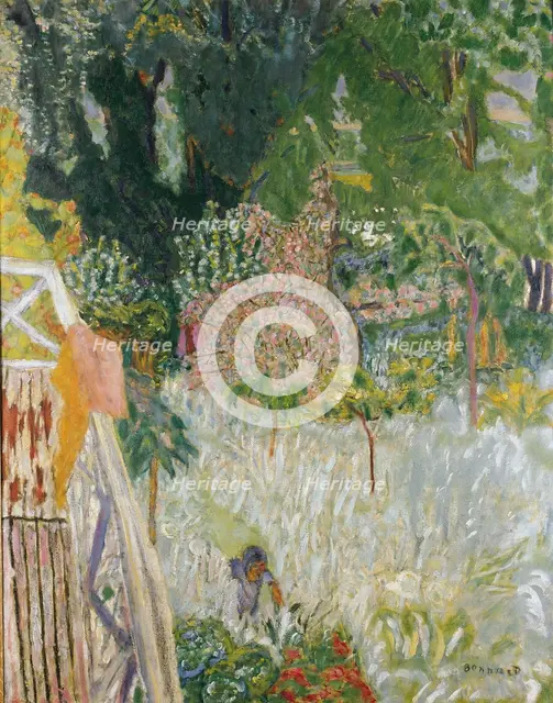 The balcony in Vernonnet, c. 1920.