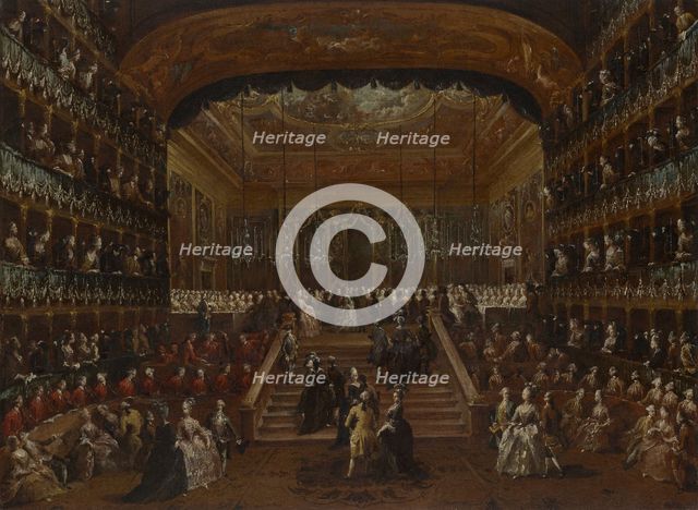The Ball in honour of Count and Countess De Nord in Teatro San Benedetto, 22nd January 1782, 1782. Creator: Guardi, Francesco (1712-1793).