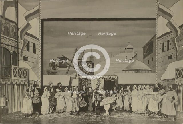 The ballet "Petrushka" by I. Stravinsky, 1920s. Creator: Barchan, Pavel (1876-1942).