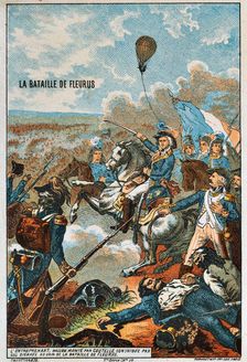 The balloon Entreprenant flown by Coutelle, at the Battle of Fleurus, 1794 (1890s). Artist: Anon