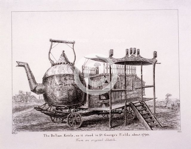 The Balloon Kettle, St George's Fields, Southwark, London, 1852. Artist: Anon