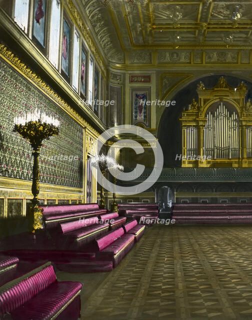 The ballroom, Buckingham Palace, London, late 19th or early 20th century. Artist: Unknown