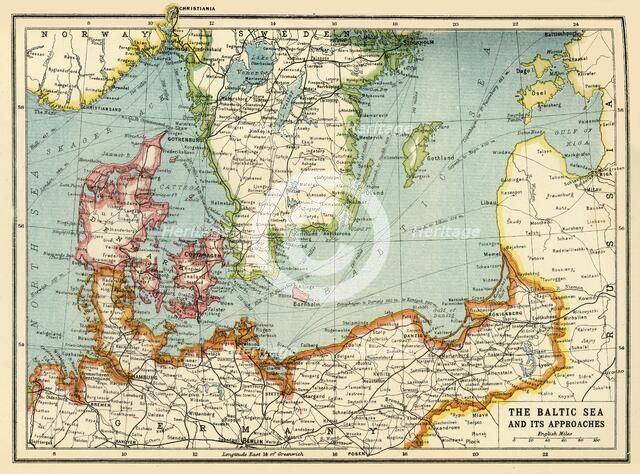 'The Baltic Sea and Its Approaches', First World War, c1915, (c1920). Creator: John Bartholomew & Son.