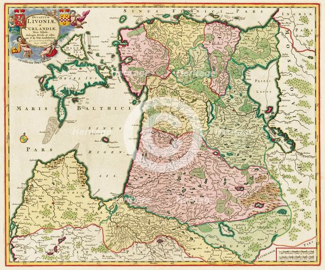 The Baltic Sea (From: Ducatuum Livoniae et Curlandiae Nova Tabula), 1705. Artist: Anonymous master  