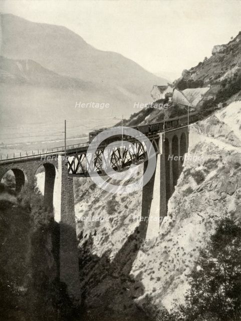 'The Baltschieder Viaduct on the Lotschberg main line ...', 1935-36. Creator: Unknown.